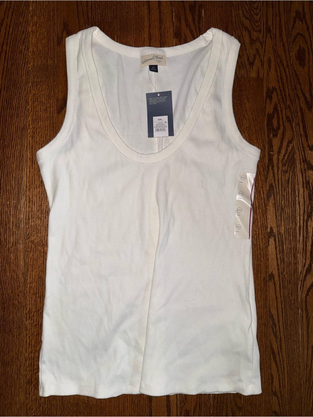Universal Thread Women's White Ribbed Tank Top